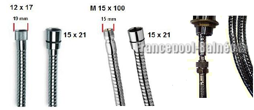 Flexibles de douche pour robinetterie et Balnéo